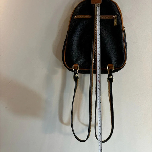 VALENTINA Convertible Purse Metal Handle Leather Multiple Pockets Backpack - Picture 7 of 15